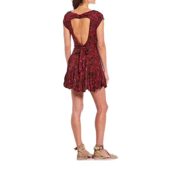 NWT! Free People It Takes Two Wrap Dress in Plum Combo Size Medium - Picture 8 of 10